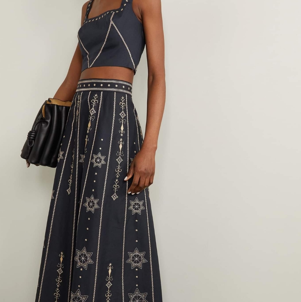 Le Sirenuse Position skirt and crop set.